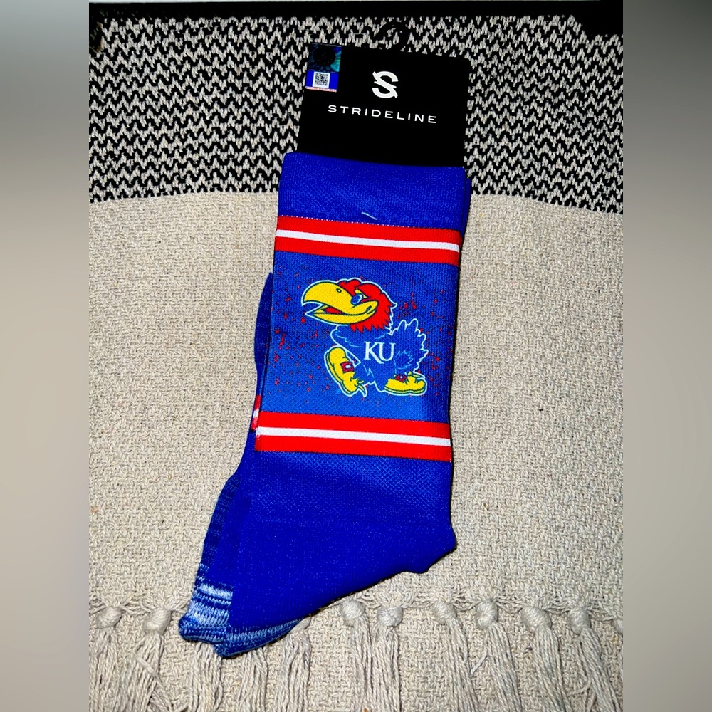 Strideline NCAA collection Kansas Jayhawks socks.